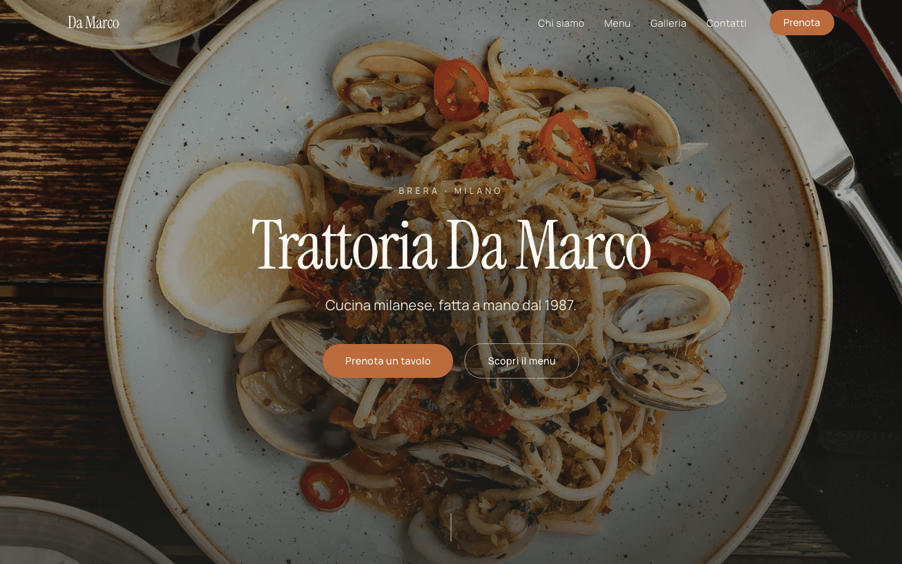 Screenshot Trattoria Da Marco